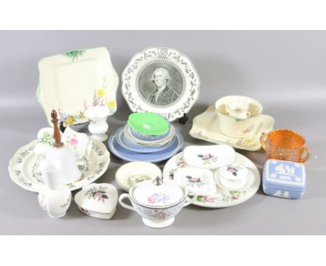 A collection of various ceramics to include Wedgwood, Poole and Crown Devon examples.