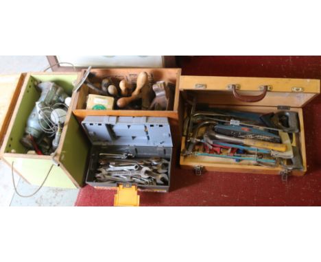A collection of assorted old tools to include woodworking etc.