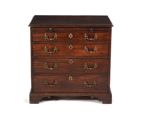 A George III mahogany chest of drawers, circa 1780, in the manner of Thomas Chippendale, the rectangular top with moulded edg