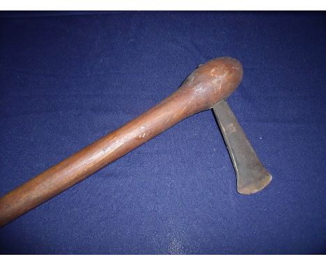 African style tribal hand axe with 4.5 inch axe head and 23,5 inch shaft 