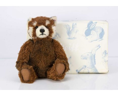 A Steiff limited edition Red Panda Ted teddy bear,  354 of 2000, in original box with certificate