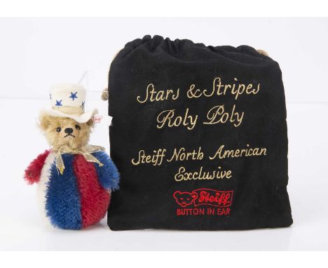 A Steiff limited edition Stars and Stripes Rolly Polly teddy bear, 950 of 2004, made exclusively for North America, in origin