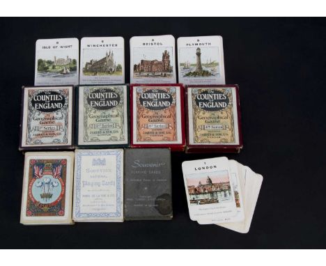 Jaques & Son Ltd The Counties of England,  1st, 2nd, 3rd and 4th Series; playing cards ‘The Prince of Wales national Relief F