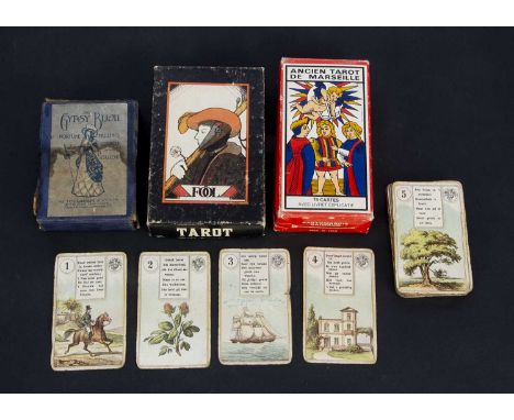 Tarot and Fortune Telling cards,  a W Foulsham Co. The Gypsy Bijou Fortune Telling Cards; a David Palladini for Morgan Press 