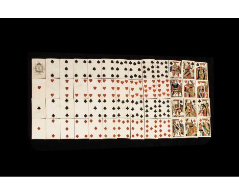 A 19th century Hunt & Sons No 56 Superfine playing cards,  complete set of fifty-two cards, wood block and stencilled, George