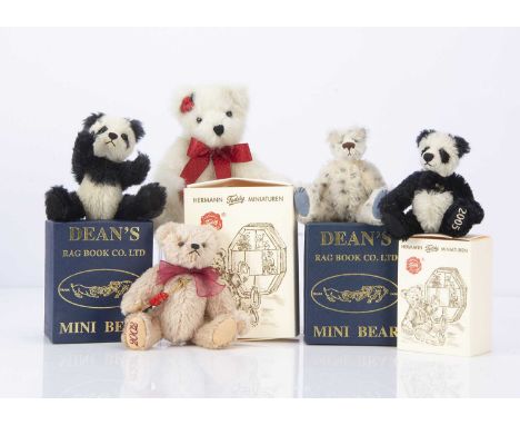 LE Hermann Teddy Original 5 Bear in Book shaped Box - Dark Brown