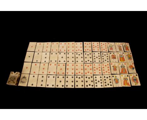 A rare Thomas Cheswick Non Standard playing cards 1820-28,  complete set of fifty-two cards, the courts historical Kings and 