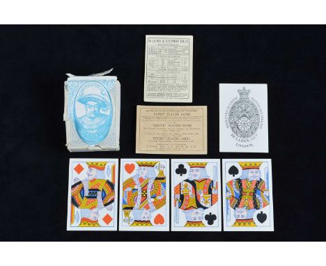 A fine De La Ru & Co Henry VIII playing cards in original wrapper circa 1870,  complete set of fifty-two cards, square corner