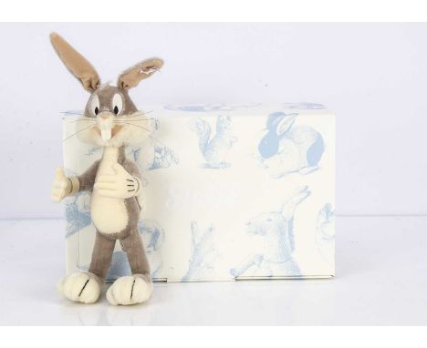 A Steiff limited edition Bugs Bunny,  568 of 2000, to commemorate the 75th Anniversary, in original box with certificate