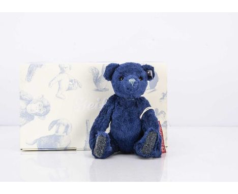 A Steiff limited edition Lapis Lazuli teddy bear, 418 of 2000, Swarovski Xilion crystal button to ear, with encrusted with Sw