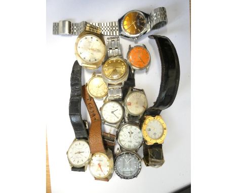 Group of vintage wristwatches to include Ascot automatic, Junghans Mega, Lucerne etc. 