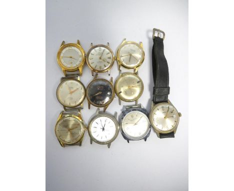 Group of vintage wristwatches to include Oris Super 17 jewels, Fero Feldmann, Buler etc. 