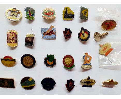 A quantity of vintage Butlins loyalty badges to include 1950's and 1960's enamelled examples. Location:Porters 