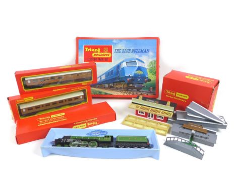 A group of Tri-ang Hornby OO gauge model railway, comprising Flying Scotsman, R.855N, boxed, The Blue Pullman, RS.52, boxed, 