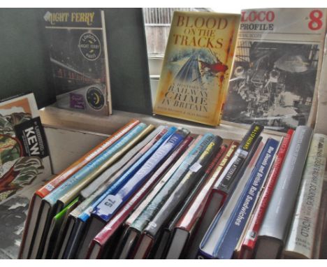 Shelf of Railway-related books, one signed First Edition "Night Ferry" (1985) by George Behrend and Gary Buchanan