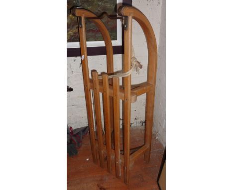 Beechwood sled with metal runners (ready for the White Christmas that's going to happen 'cos it's been such a hot summer)