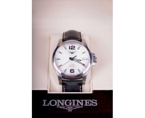 Longines: A gentleman's stainless steel wristwatchModel: Conquest VHPReference: L3.716.4Date: Purchased in 2021Movement: Swis