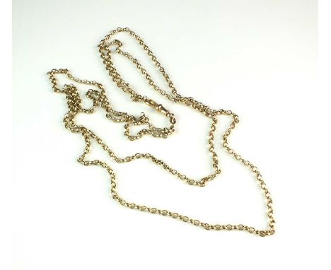 A 9ct gold double strand chain necklace, with swivel fastening, 67cm long, weight approx 28.3gHallmarked Birmingham 1984, mak