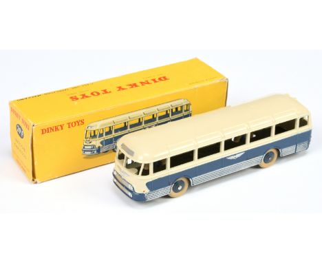 French Dinky Toys 29F Autocar Chausson - Two-Tone Cream over blue including convex hubs with white smooth tyres, silver trim 