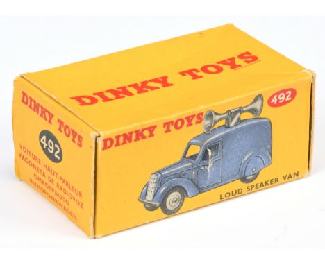 Dinky Toys 492 Loud Speaker Van - Empty yellow and red carded picture box - Good Plus bright example that displays well&nbsp;