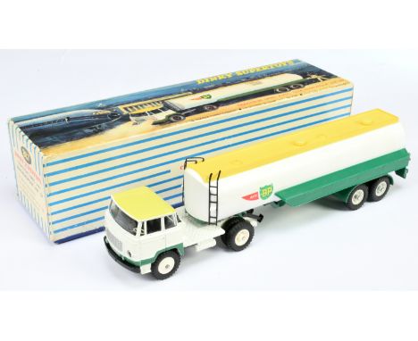 French Dinky Toys 887 Articulated Tanker "Air BP" - Green, white including hubs, yellow roof and gantry, black interior and l
