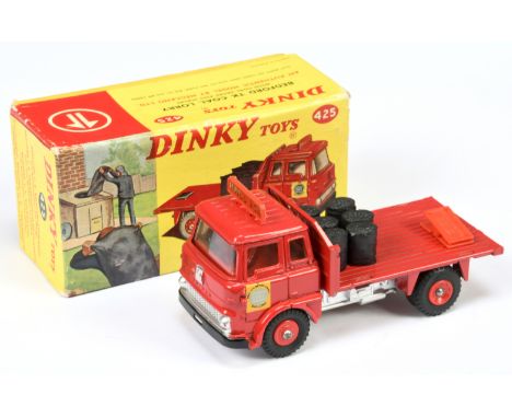 Dinky Toys 425 Bedford TK Coal Truck "Hall &amp; Co Ltd" - Red cab, back and interior (harder variation to find), silver chas