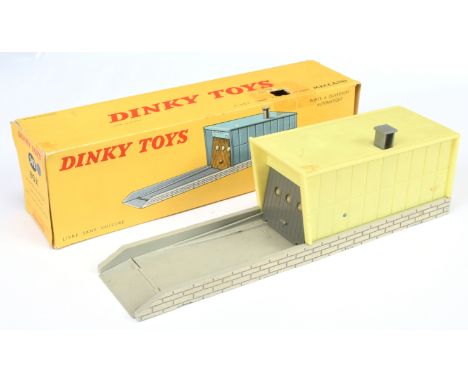 French Dinky Toys 502 Garage - Plastic issue grey base and opening door, with bright yellow garage - Good Plus to Excellent i