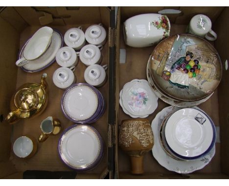 A mixed collection of ceramic items to include Royal Worcester gold lustre tea service: Paragon tea ware, collector plates an