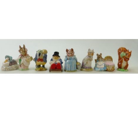 A collection of beswick Beatrix Potter figures to include: Aunt Petitoes, Jemima Puddle Duck, Squirrel Nutkin, Hunca Munca, T