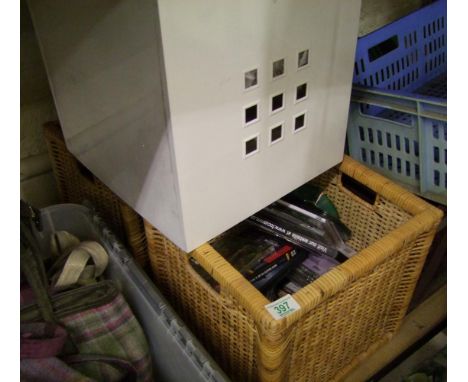 A quantity of CD's, plus light shade and heart shaped decorations. 