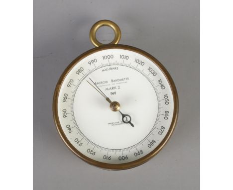 A Shortland Bowen Instruments Mark 2 aneroid bulkhead barometer.  