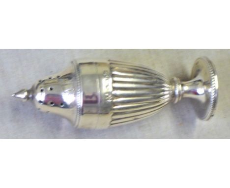 Antique silver pepper pot, hallmarked for Sheffield 1860 makers HY Wilkinson &amp; Co, approx 8cm high weight approx 35 grams
