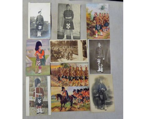 Argyll and Sutherlands Highlanders Artist Cards including: Harry Payne, range pp WWI portrait. (10) 