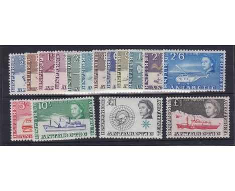 British Antarctic Territory 1963-69 - definitive set 1/2d to £1 (Both)(16) u/m mint SG£275