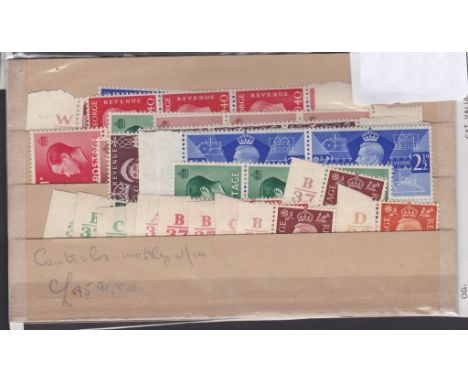 Great Britain 1936-50-Mint Controls-good range singles + blocks mostly u/m mint, Ex James Auction Dec 1978!