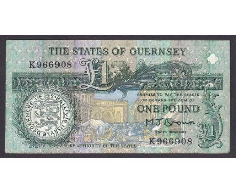 Guernsey £1, M J Brown, Prefix 'K' GVF