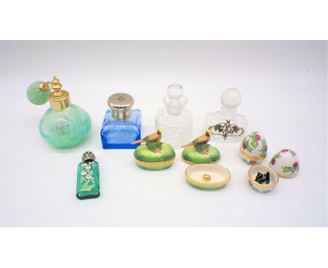 A small quantity of glass scent bottles, including Caithness etc.