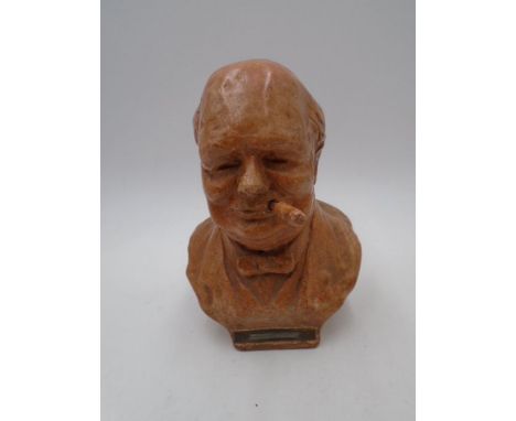 A Winston Churchill novelty cigar table lighter, marked Tallent to rear, striker to base, height 22cm