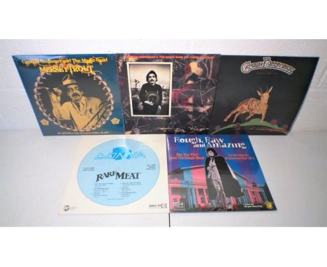Five 12" vinyl records by Captain Beefheart and The Magic Band including 'Merseytrout' (still in shrink-wrap), 'Ice Cream For