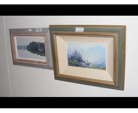 PAMELA DERRY - oil on board 'The First Liquid Light' together with one other
