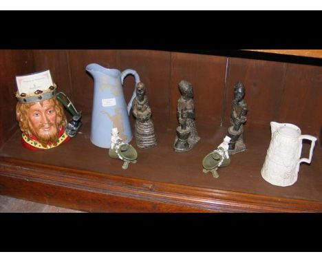 A Royal Doulton character jug 'King Arthur', together with other ceramic ware 