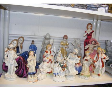 A collection of ceramic figures 