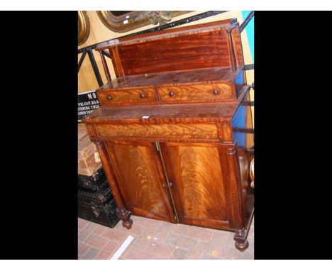 A 19th century mahogany chiffonier with cupboards below