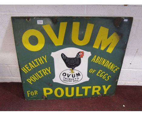 Old enamel sign - 'Ovum Poultry'