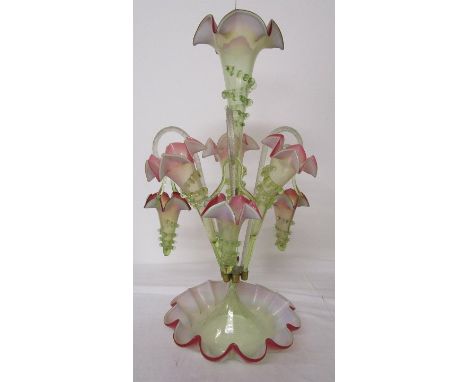 Victorian glass epergne