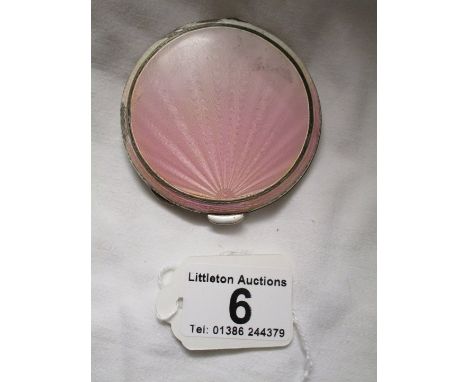Vintage silver & enamel compact