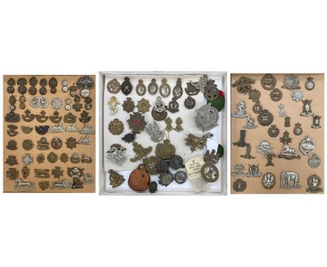 Collection of reproduction military cap badges, various regiments/corps etc.  **most identified by the vendor from Kipling &a
