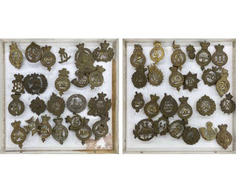 Collection of forty-seven military cap badges,&nbsp;various regiments/corps etc.  **most identified by the vendor from Kiplin