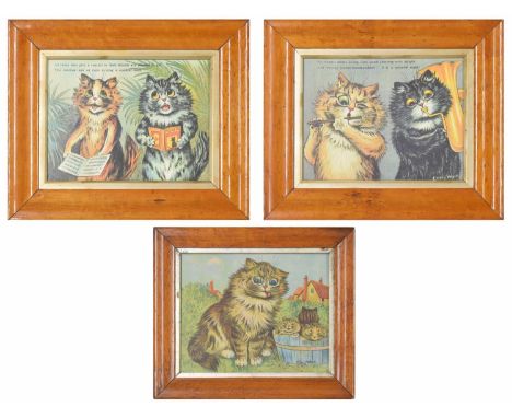 A Pair of Louis Wain Prints c1900