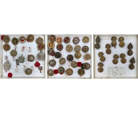 Collection of reproduction military cap badges, various regiments/corps etc.  **most identified by the vendor from Kipling &a